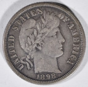1898-O Barber Dime