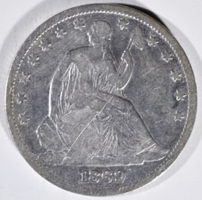 1869-S Seated Half Dollar