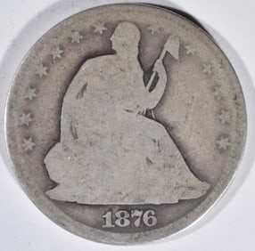 1876-CC Seated Half Dollar