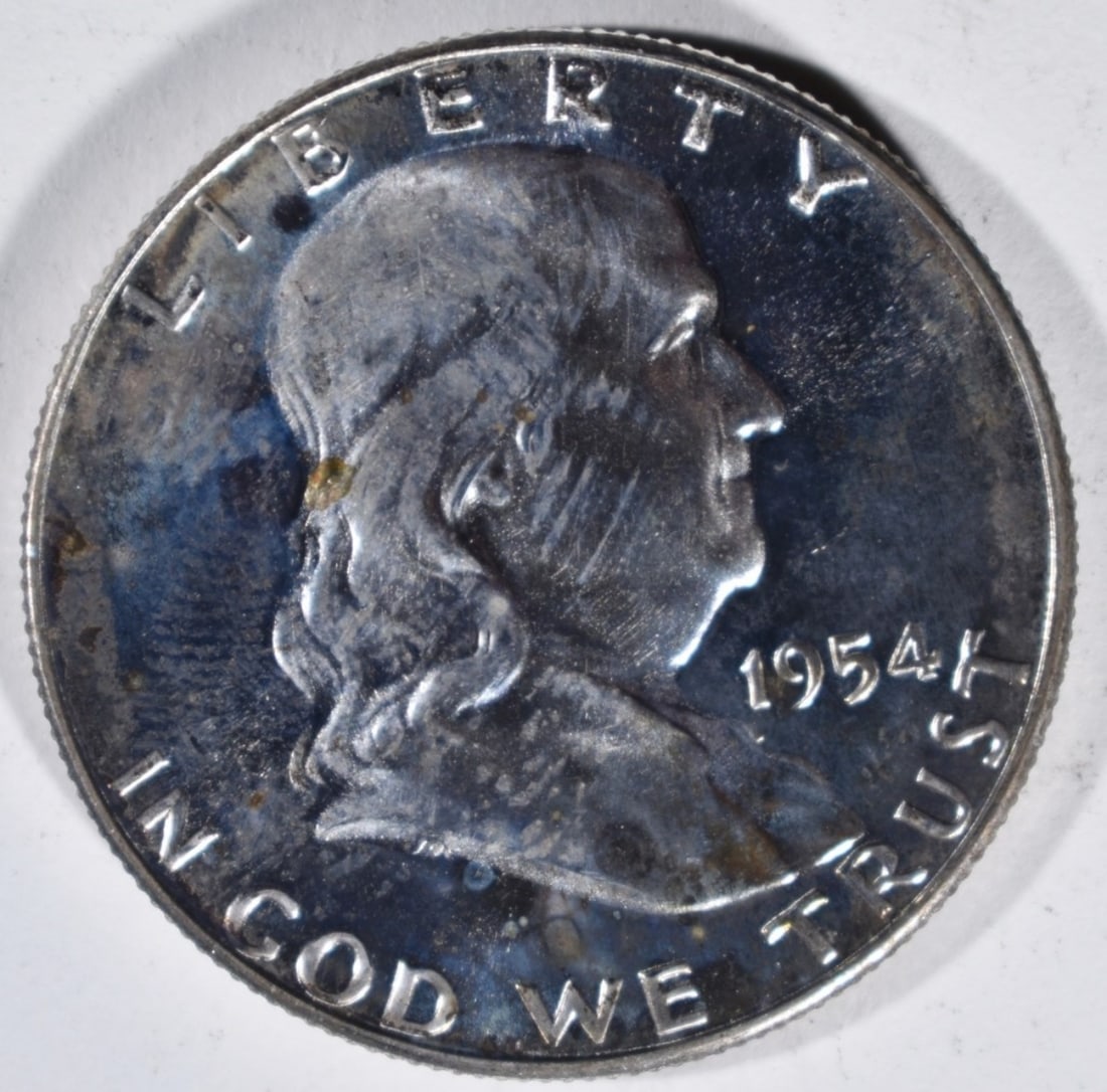 1954 Proof Franklin Half Dollar: Bid live now!