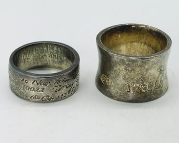 2 Sterling Tiffany & Co Rings