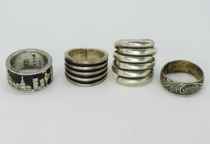 Four Sterling Rings - Bands