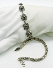 Two Sterling Bracelets, Marcasite