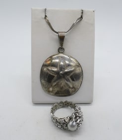 ATI Mexico Sand Dollar Necklace 925