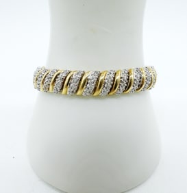 14K Diamond & Moissanite Bracelet