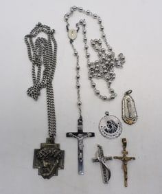 (6) 925 Religious Pendants