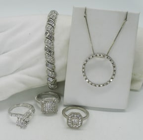 Bridal Style 925 Rings, Bracelet, Necklace