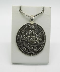 Ganesh Sterling Pendant & Chain