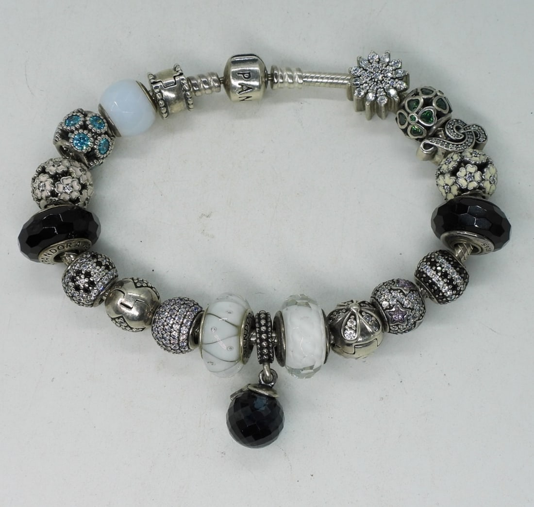 Stunning Pandora Bracelet with 19 Charms (1 of 2)