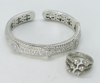 Judith Ripka 925 Bracelet & Ring