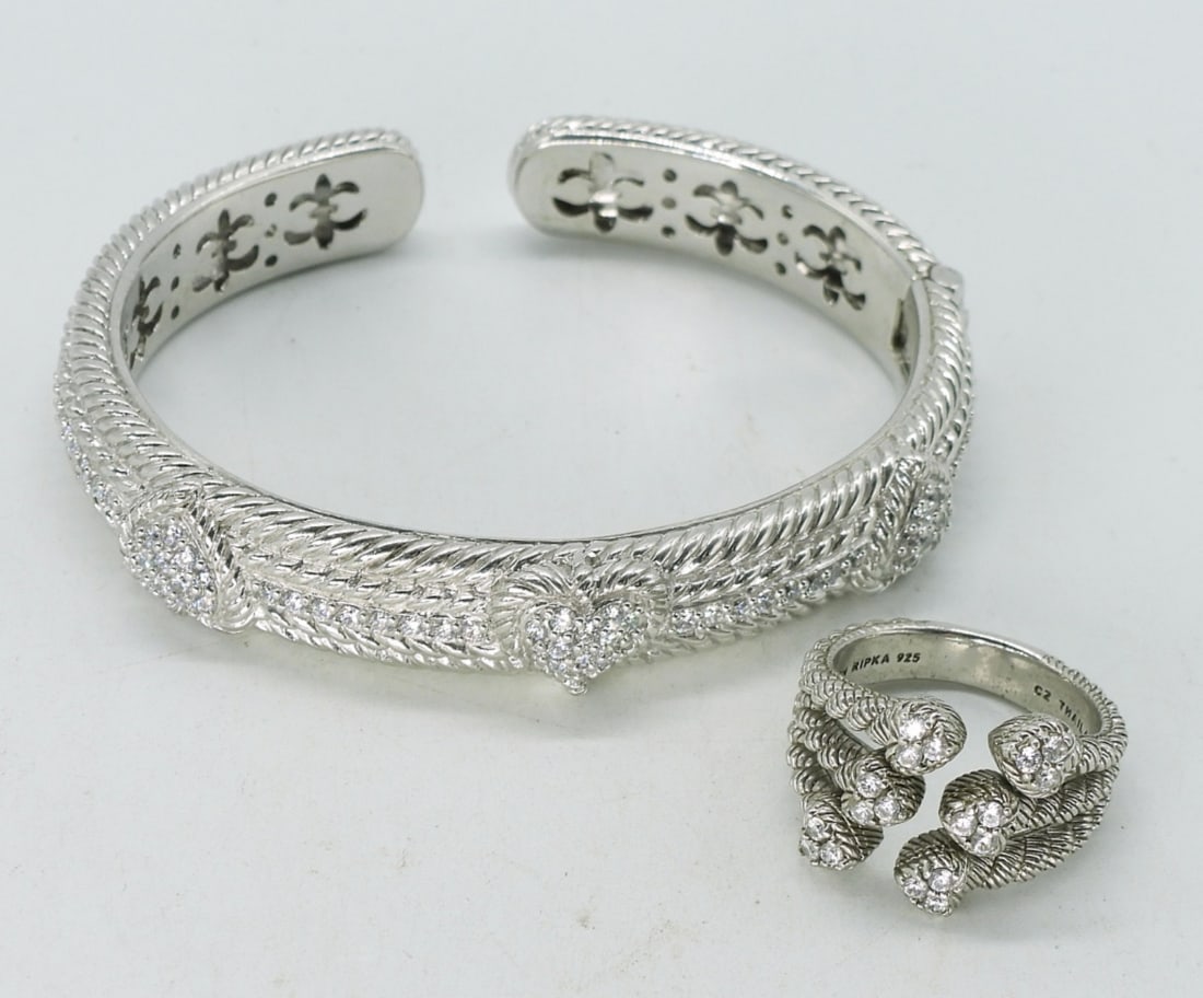 Judith Ripka 925 Bracelet & Ring (1 of 2)
