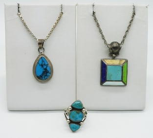 Turquoise Sterling Necklaces & Ring