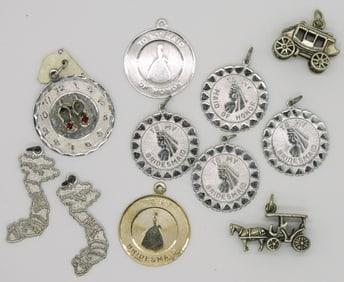 11 Vintage Sterling Charms