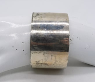 Thick Sterling Hinged Bracelet - Mexico