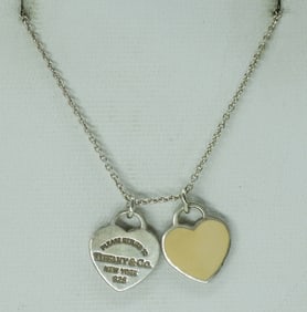 Return to Tiffany, Double Heart Tag Necklace