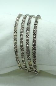4 Sterling Bangle Bracelets
