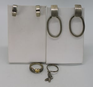 Taxco 925 Pierced Earrings & Rings