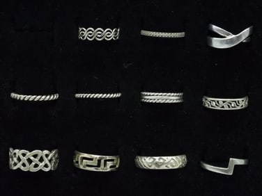 11 Sterling Rings - Simple Bands