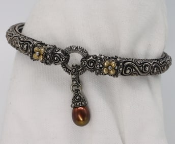 Barbara Bixby 925 18k Pearl Bracelet