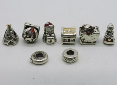8 Christmas 925 ALE Charms