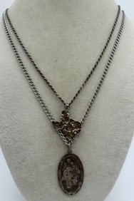 2 Sterling Pendant Necklaces