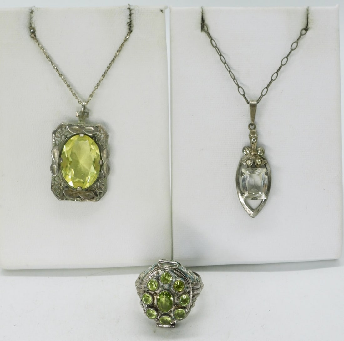 Vintage Art Deco 925 Necklaces & Ring (1 of 4)