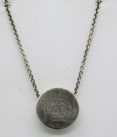 Tiffany & Co 925 Concave Circle Necklace