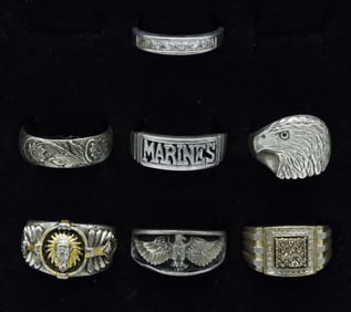 7 Sterling Men's Fashion Rings