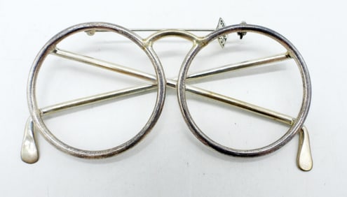 Taxco Mexico Glasses Brooch