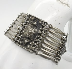 Vintage Sterling Wide Bracelet