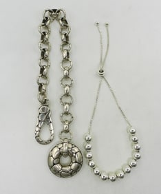 2 Sterling Fashion Bracelets