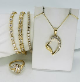 Gold Tone 925 Bridal Style Bracelets +