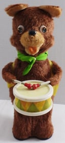 Happy Drummer Bear Battery Operated