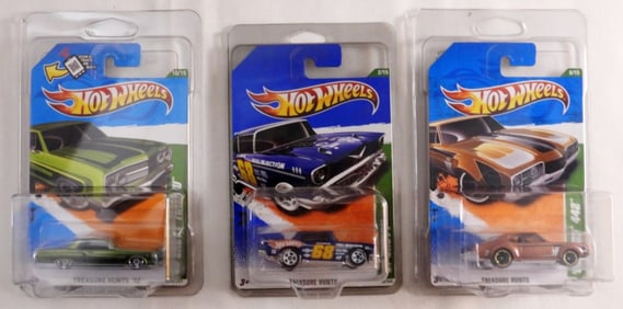 (3) Hot Wheels  Treasure Hunts