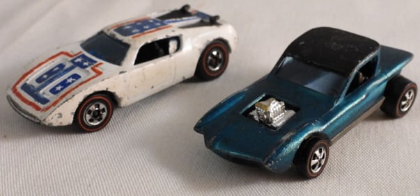 (2) Used Red Line Hot Wheels