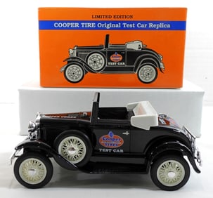 Cooper Tires Orig Test Car Replica Lock Coin Bank