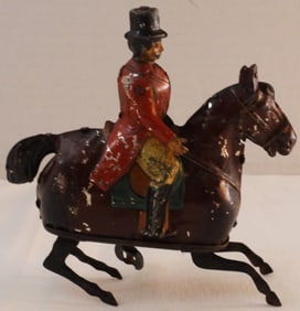 Wind-Up Toy Jocky & Horse