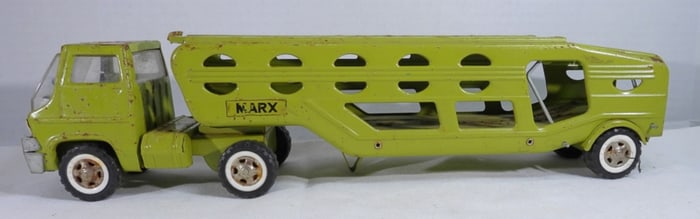 Marx Green Car Transport Toy Truck
