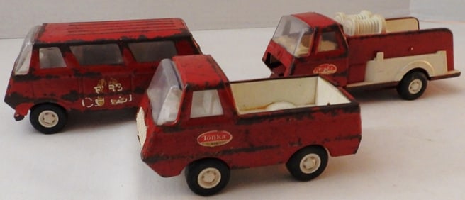 (3) Tonka Die-Cast Trucks