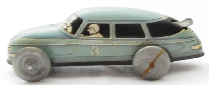 1950s Litho Tin Wind-Up Race Car