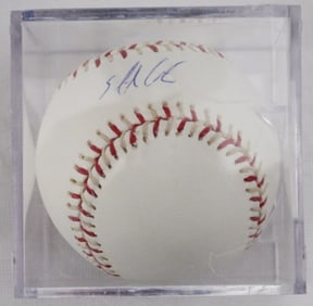 Autographed Baseball In Hard Case