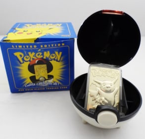 Pikachu 23K Gold Plated Trading Card