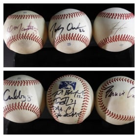 (6) Unknown Autograph Baseballs