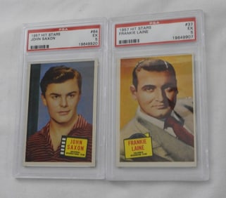 (2) TOPPS 1957 Hit Star Cards