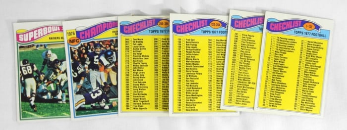 Checklists, Super Bowl & Championship Cards