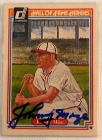 1983 Johnny Mize Donruss #10 Autograph