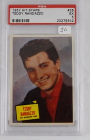 1957 Hit Stars Teddy Randazzo PSA EX 5