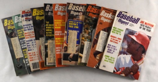 10 Mixed Lot Of Baseball Digest