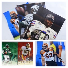 5 Football Players Signed Photos