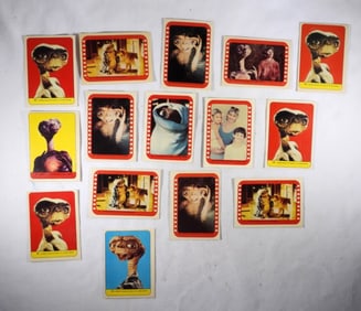 (15) "ET" Movie Sticker Cards